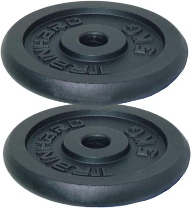 Комплект млинців для штанги Train Hard, чавунні, 2 x 5 кг, отвір 30/31 мм