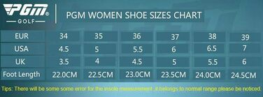 Жіночі гольф-туфлі PGM водонепроникні, без шипів, на липучці, рожеві, 38 EU