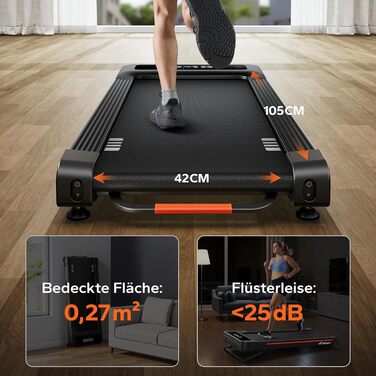 MERACH Walking Pad - біговий килимок для дому з регулюванням нахилу 12%, вантажопідйомність до 180 кг, тихий двигун 3.5PS, стіл для бігу, дистанційне керування, колір чорний