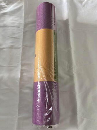 Еко-йога мат Oak & Tea, нековзкий, TPE, 183x61x0,6 см, синій, для фітнесу, пілатесу, з ременем для перенесення