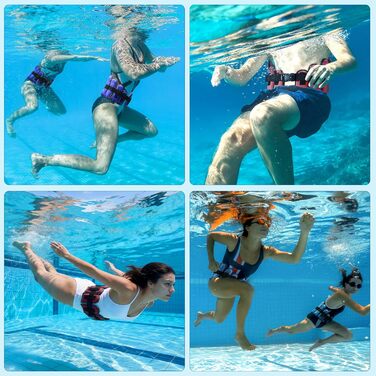 Пояс для аквааеробіки Sportneer: для фітнесу, гідротренувань, бігу у воді, синій колір