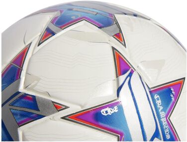 М'яч для футболу adidas UCL Mini, розмір 1, білий/сріблястий/блакитний/фіолетовий/помаранчевий, для дорослих