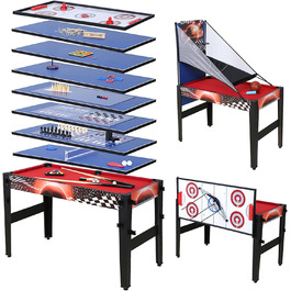 Стіл для ігор HLC 14-в-1: більярд, баскетбол, теніс, хокей, дартс, боулінг, лабиринт, кільця, шахи, хрестики-нулики, Мікадо, нарди