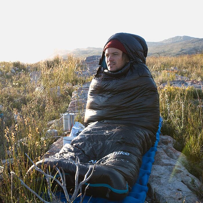 Спальний мішок Naturehike 750FP, 4-сезонний, теплий зимовий, ультралегкий, компактний, з компресійним мішком, CW400-Чорний-M