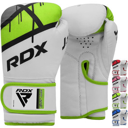 Дитячі боксерські рукавички RDX 6oz для тренувань, вентиляція, Maya Hide шкіра, зелений, для муай-тай, ММА, кікбоксингу, спарингів і роботи з мішком