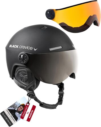 Шолом гірськолижний Black Crevice Arlberg з візором (S, Чорний)