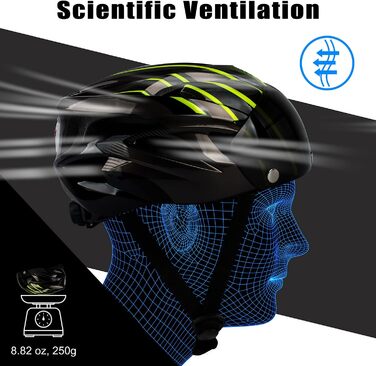 Велосипедний шолом Shinmax для чоловіків і жінок з козирком і знімними окулярами, MTB шолом з LED ліхтарем, захисний, регульований, для дорослих, 56-62 см, чорний-титановий-червоний
