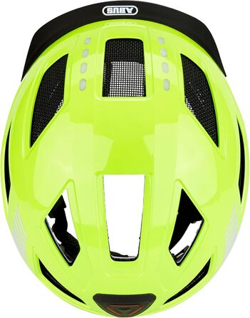 Велошолом ABUS Hyban 2.0 LED з переднім і заднім світлом, жовтий, XL (58-63 см), міцний корпус, для чоловіків і жінок