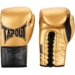 Боксерські рукавички Tapout LOCKHART зі шкіри, чорні/золоті, 10 унцій, 1 пара