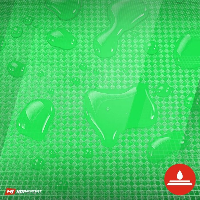 Складаний гімнастичний мат Hop-Sport 180x60x5 см з ручками та липучкою, товщина 4/5 см — килимок для фітнесу та домашніх тренувань