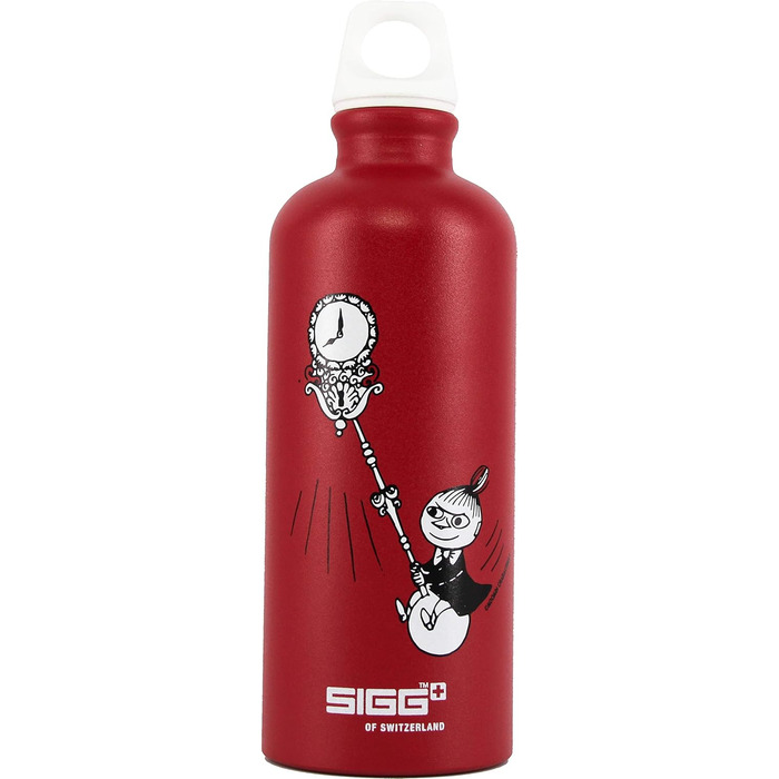 Дитяча алюмінієва пляшка для води SIGG Moomin Little My, 0,6 л, червона, герметична, легка, BPA-free, кліматично нейтральна