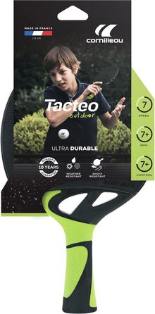 Ракетка для настільного тенісу Cornilleau Tacteo Outdoor, чорна-зелена, для вулиці