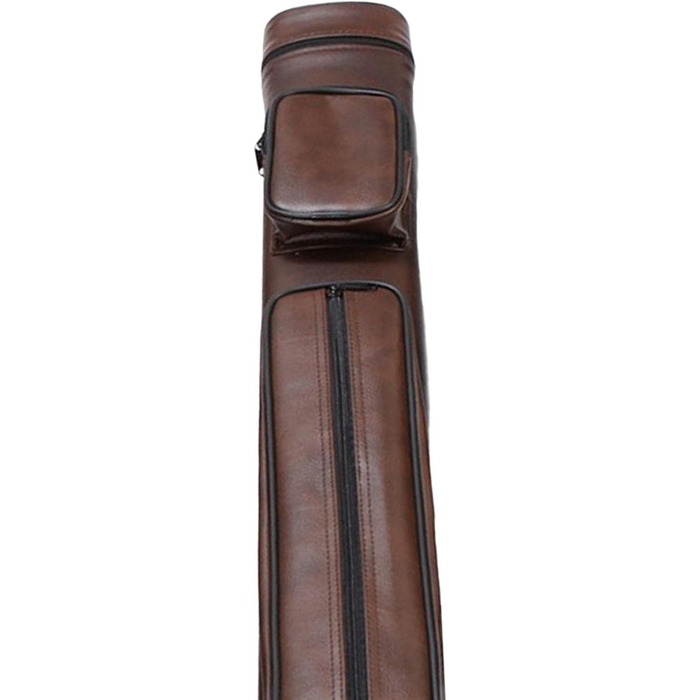 Чохол для кия Billard з 4-ма відділеннями, коричневий, з PU-шкіри