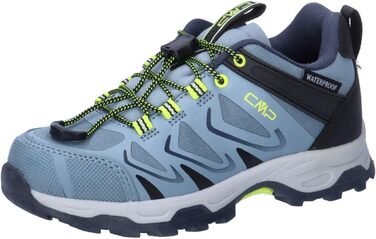 Дитячі черевики CMP Byne Low WP для активного відпочинку, водонепроникні, кольори: антрацит, кислотний зелений, розмір 35 EU