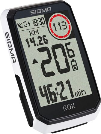 Велокомп'ютер SIGMA ROX 4.0 Special Edition GPS бездротовий з навігацією та датчиком для електронного велосипеда (білий)