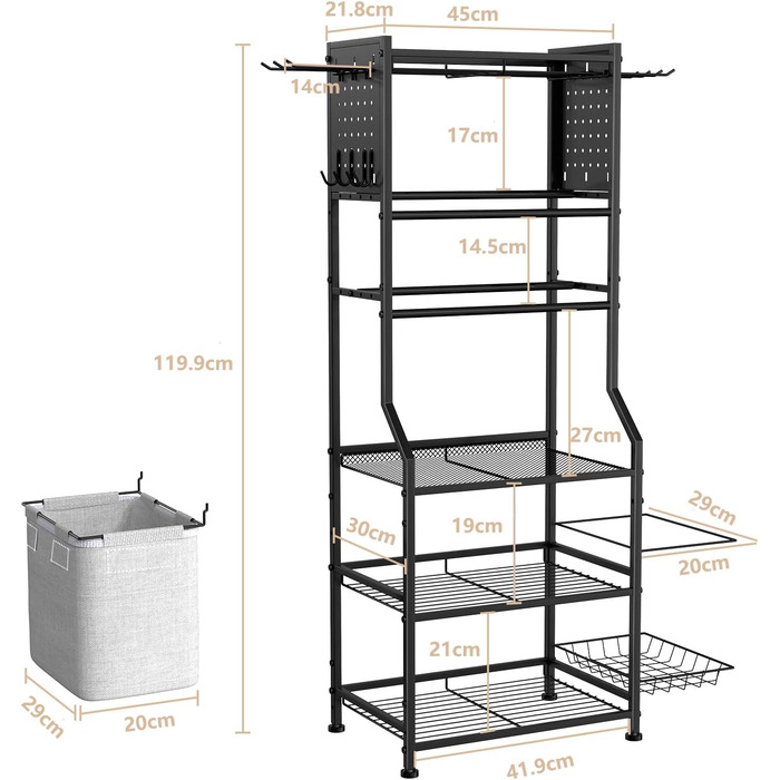 Металевий стійка для гантелей та гирь, органайзер для йога-матів, чорний. Підійде для домашнього спортзалу