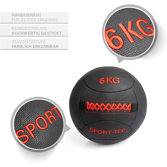 Стійка м'яч для волейболу Sport-Tec Robusta, 35 см, 3 кг, жовтий/червоний