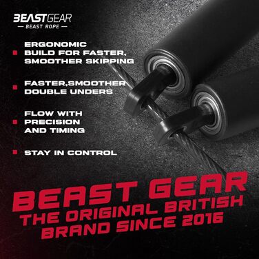 Стрибкове канат Beast Gear: сталевий, легкий, регульований, для MMA, HIIT, чорний