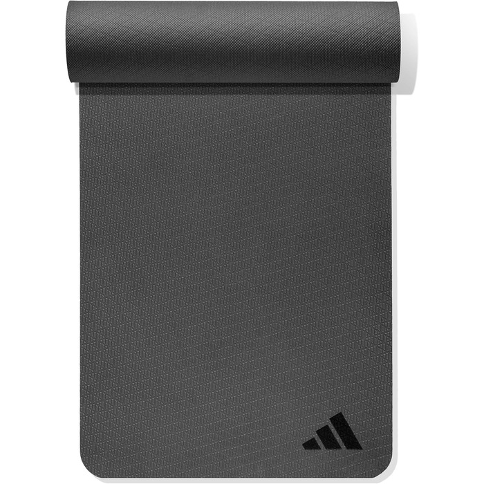 Йога-килимок Adidas 6 мм, протиковзкий, з перероблених матеріалів, без ПВХ (176 x 61 см), чорний