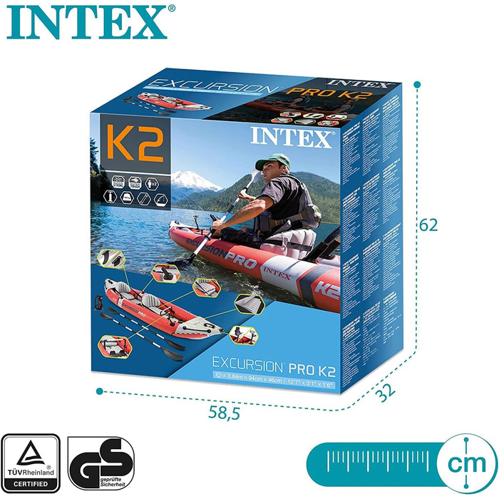 Надувний каяк Intex для 2 осіб