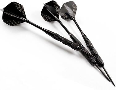 Дарти сталеві Dartpfeil E Black (20 г) з алюмінієвими стеблами + 3 запасних, кейс