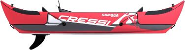 Надувний каяк Cressi Namaka 8'2'' з трьома камерами та регульованими сидіннями, червоний, універсальний розмір