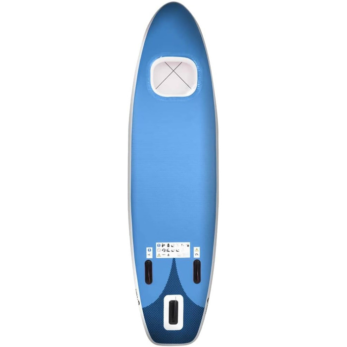 Надувна SUP-дошка vidaXL для дорослих, комплект, 360x81x10 см, морський синій, серфборд для стоячого веслування з веслом