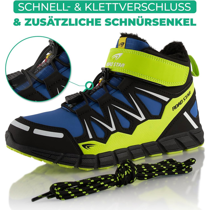 Черевики для ходьби жіночі та чоловічі, зимові, з підкладкою, розмір 44 EU, зелено-блакитні