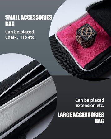 Кейс для більярдних київ CRICAL 2x4: для 2 київ-баттів та 4 київ-шафтів, з жорстким корпусом, аксесуари для більярду