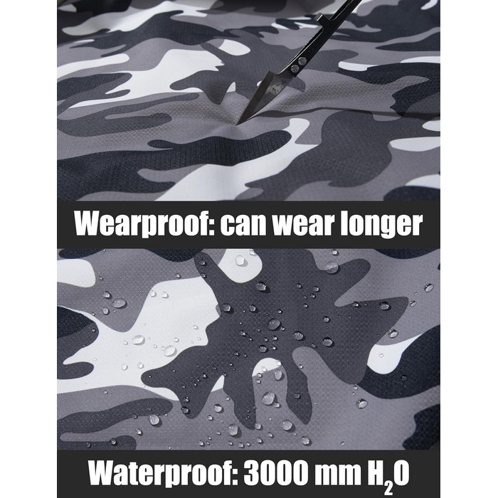 TACVASEN чоловіча тепла зимова куртка, водонепроникна функціональна куртка з капюшоном, армійний зелений (3XL, чорний камуфляж)