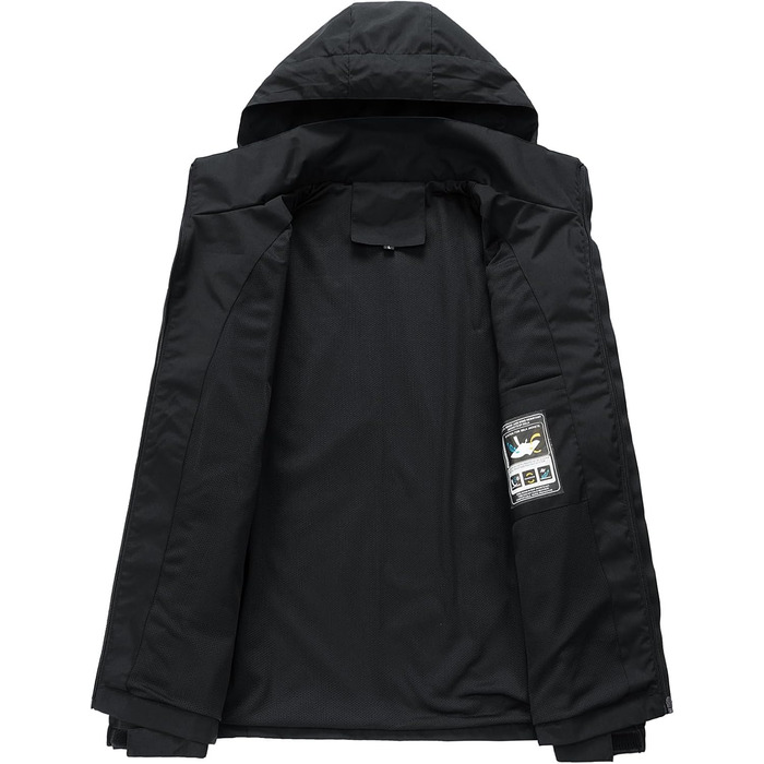 Чоловіча куртка: водонепроникна вітрозахисна софтшел куртка Boberjack з камуфляжного матеріалу (XL, 6292, чорний)