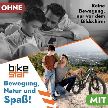 Дитячий гірський велосипед BIKESTAR 20 дюймів, 7 швидкостей Shimano, дискові гальма, для дітей від 6 років, чорний/зелений
