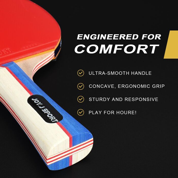 Набір для настільного тенісу S1 2: 2 ракетки та м'ячики для дітей, початківців, сімей та професіоналів