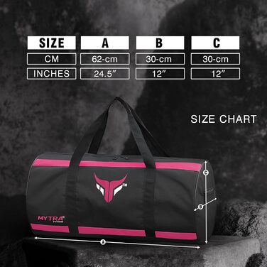 Mytra Fusion спортивна сумка для тренувань з регульованим плечовим ременем, для чоловіків і жінок, дорожня, для спорту, чорна/рожева