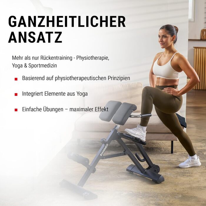 Тренажер для спини HAMMER Tricon – гіперекстензія, живіт, прес. Багатофункціональне обладнання для фітнесу