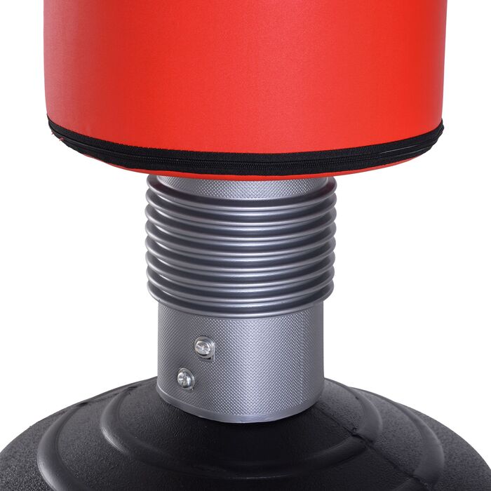 Боксерська груша HOMCOM стоячи Boxing Dummy 158-186 см Висота регулюється для боксерських тренувань і фітнесу, чорно-червона