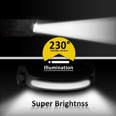 Ліхтар налобний LED Pristar, перезаряджається USB-C, водонепроникний, 5 режимів, кут огляду 230°, чорний