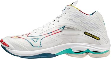 Волейбольне взуття Mizuno Wave Lightning Z7 Mid - унісекс, біло-блакитне, 50 EU