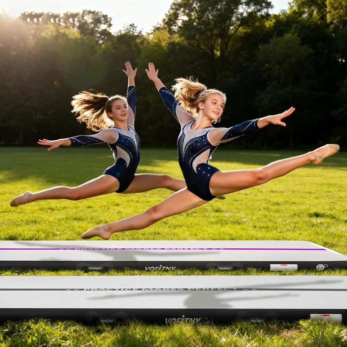 Надувна гімнастична килимок VOFiTNY товщиною 10/20 см, 3/4/5/6 м для дому, парку, води, йоги