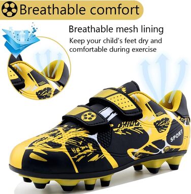 Дитячі футбольні бутси для хлопчиків та дівчаток, унісекс, зелені, чорно-жовті, розмір 28-37