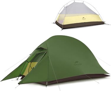 Намет Naturehike Cloud Up 1 - Ultraleichte Zelt для 1 особи (4 сезони, 20D, зелений)