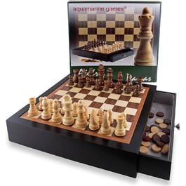 Настільна гра Шахи та Шашки дерев'яні, Schach und Dame, fd11555