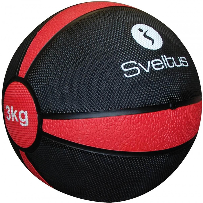 М'яч для фітнесу Sveltus 884 Medicine Ball 4 кг (чорний/оранжевий, вага: 4, 6, 8, 10 кг)