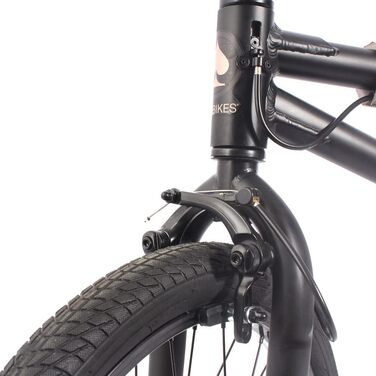 BMX велосипед KHE Black Jack 20 дюймів, алюмінієвий, чорний, з ротором Affix, вага 10,2 кг