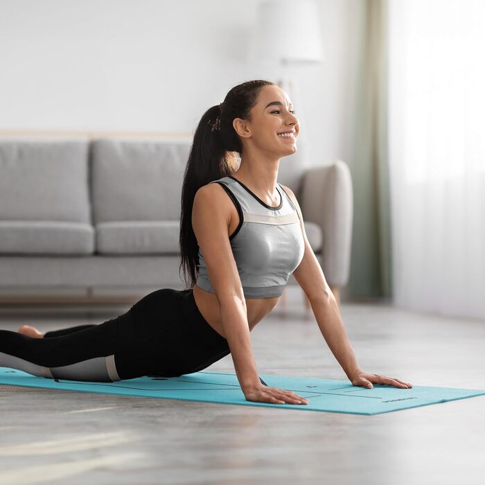 PROIRON Килимок для йоги з неслизькою поверхнею та розміткою. Килимок для фітнесу, йоги та спорту, ідеальний для тренувань.