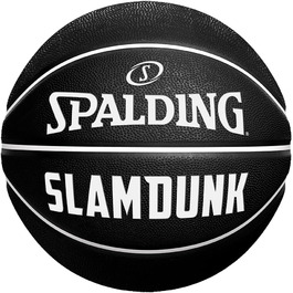 Баскетбольний м'яч Spalding Slam Dunk розмір 5, чорний, гумовий, для вулиці