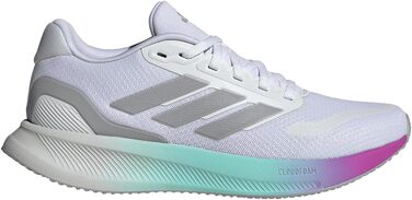 Жіночі кросівки для бігу adidas Runfalcon 5 з амортизацією Cloudfoam, білі/чорні (розмір 44 EU)