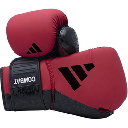 Боксерські рукавички adidas Combat 50, 12 унцій, червоно-чорні