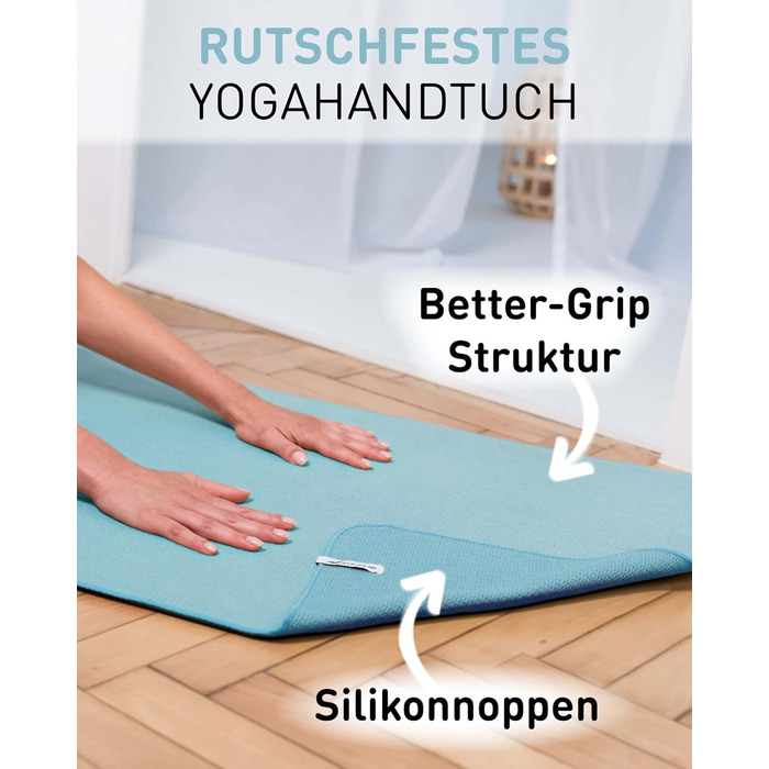 Рушник для йоги Fit-Flip з мікрофібри: антиковзаюча поверхня, швидковисихаючий, 185x63 см (Raspberry)