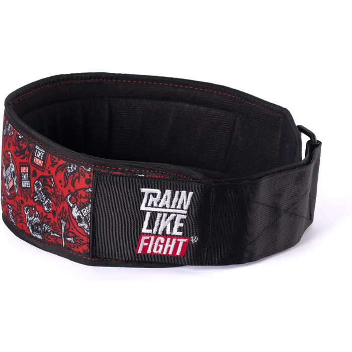 Пояс для важкої атлетики TRAINLIKEFIGHT Fireskull XL – для функціональних тренувань, фітнесу, кросфіту, підтримка попереку, високі навантаження